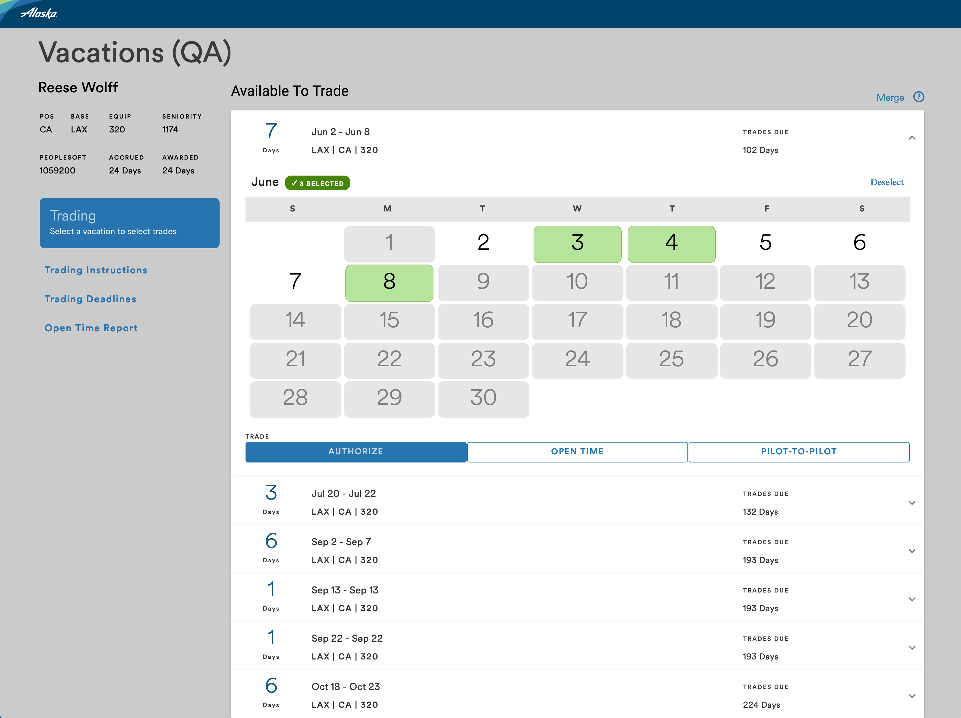The application as developed