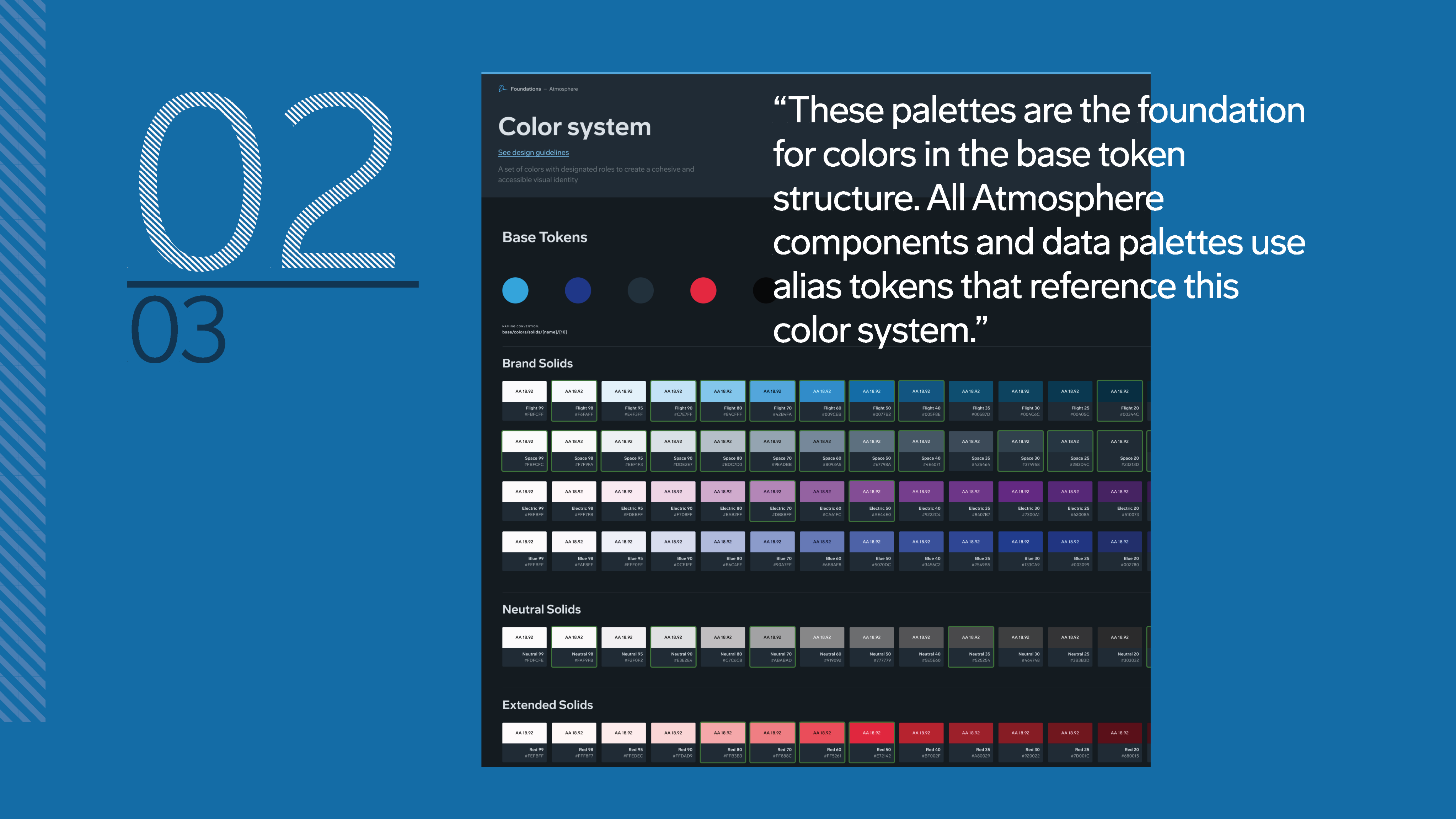 Slide from the Q1 2025 report introducing the Atmosphere color system