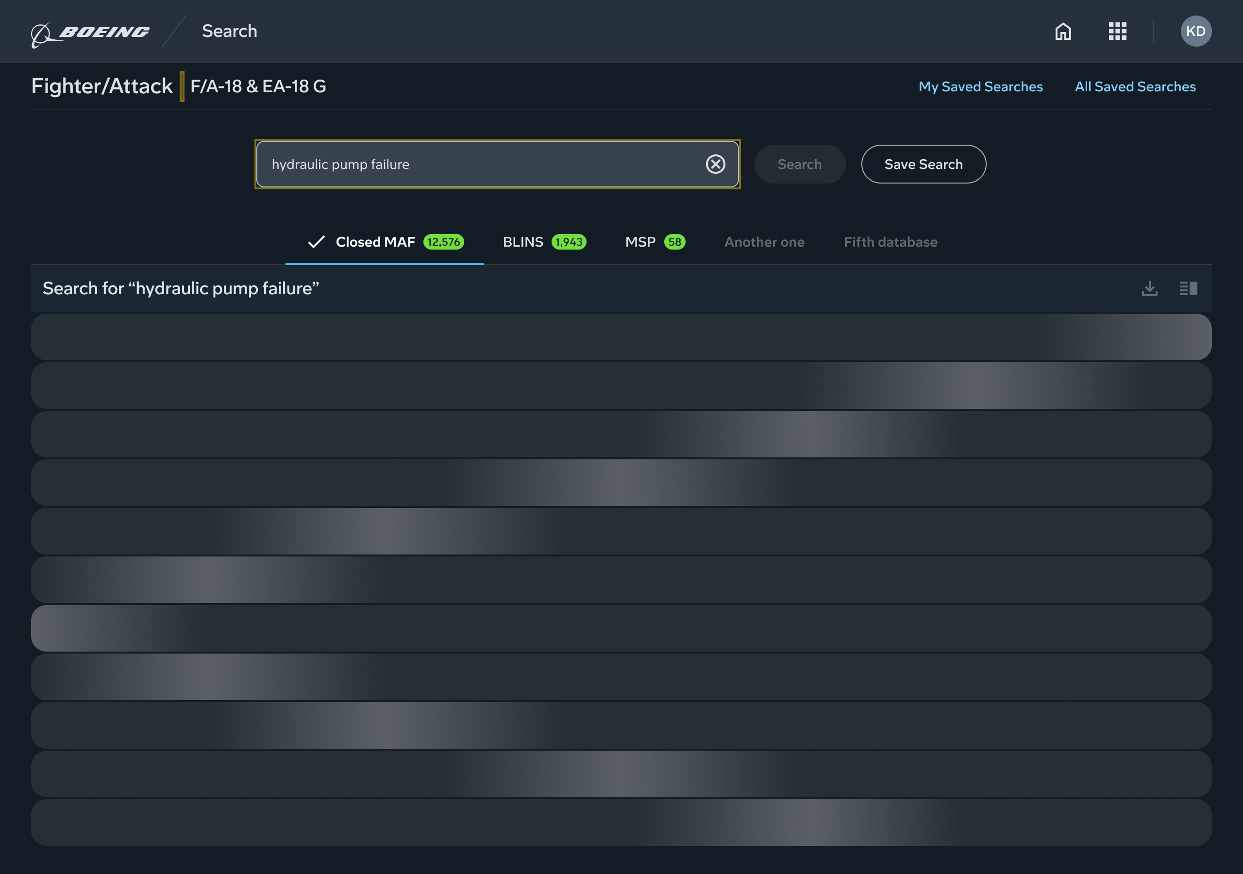 Search results screen with skeleton loader edge cases defined with animation tools