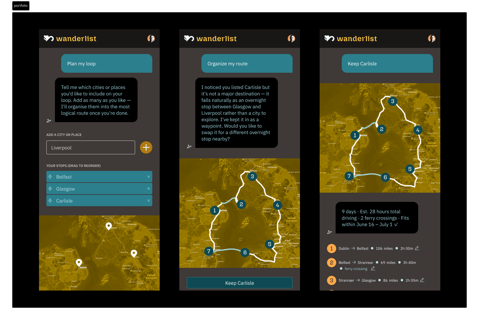 Final Figma mockup aligning colors, AI conversation styling, and breakpoints